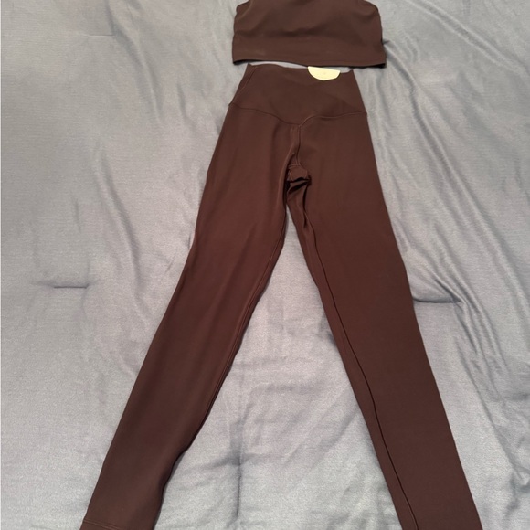 Offline by Aerie Brown Leggings and Crop Top Set - Picture 3 of 3